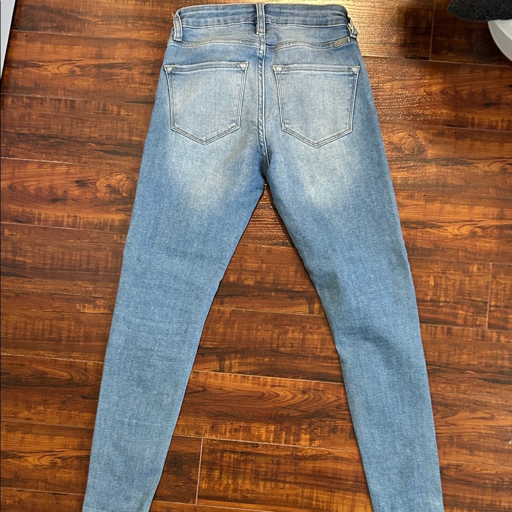 KanCan Light Blue Distressed High Rise Jeans - Picture 3 of 3